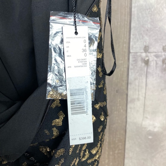 Elie Tahari Women's Sequin Mini Skirt - Picture 8 of 9